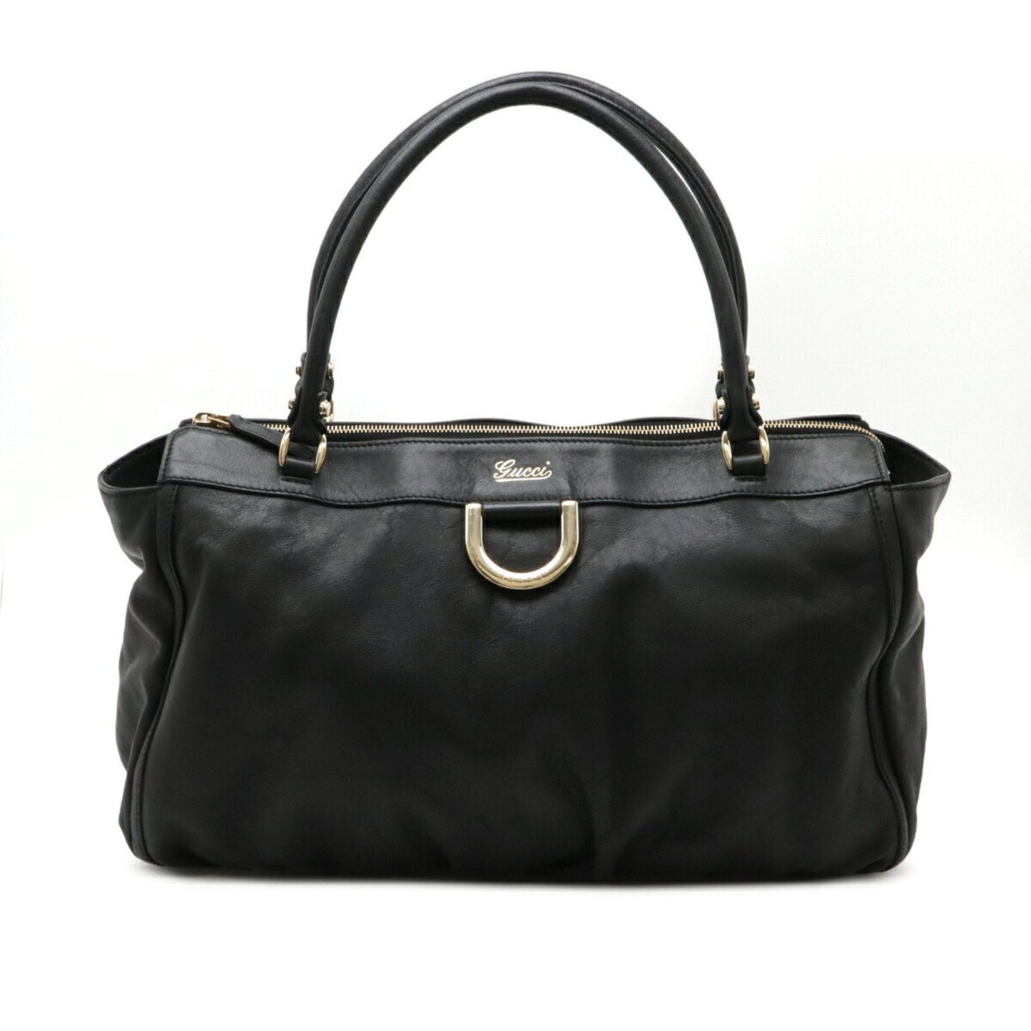 Gucci Black Leather Shoulder Bag Tote Bag