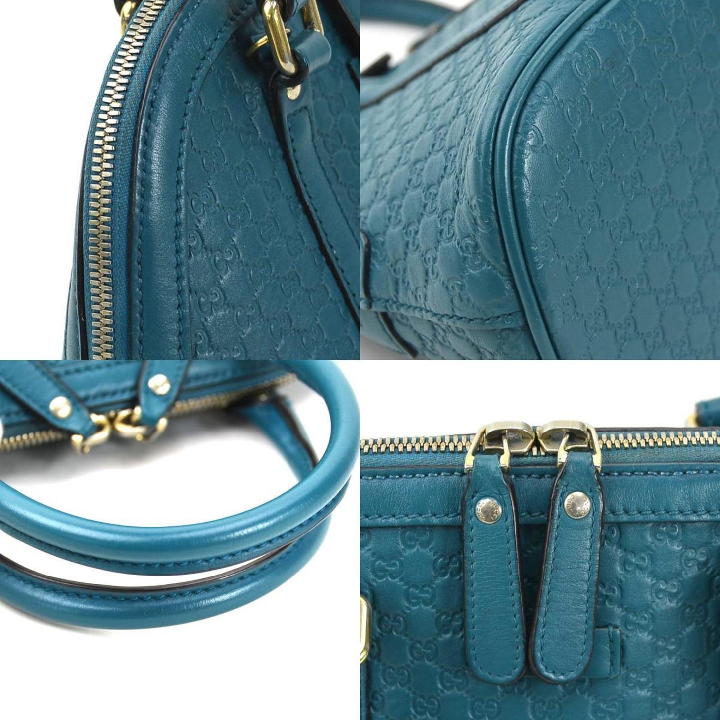 Gucci Teal Leather Handbag Shoulder Bag