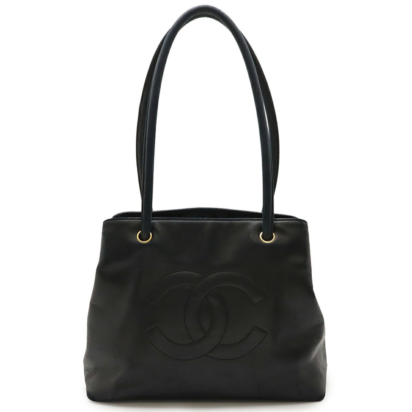 Chanel Black Leather Shoulder Bag Tote Bag