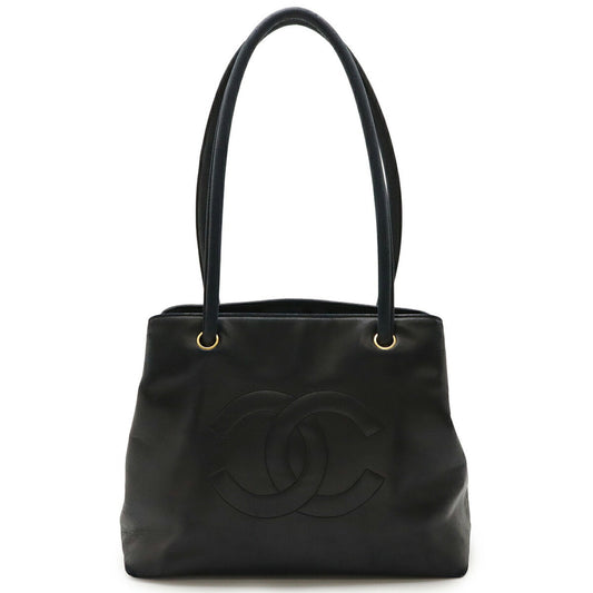 Chanel Black Leather Shoulder Bag Tote Bag