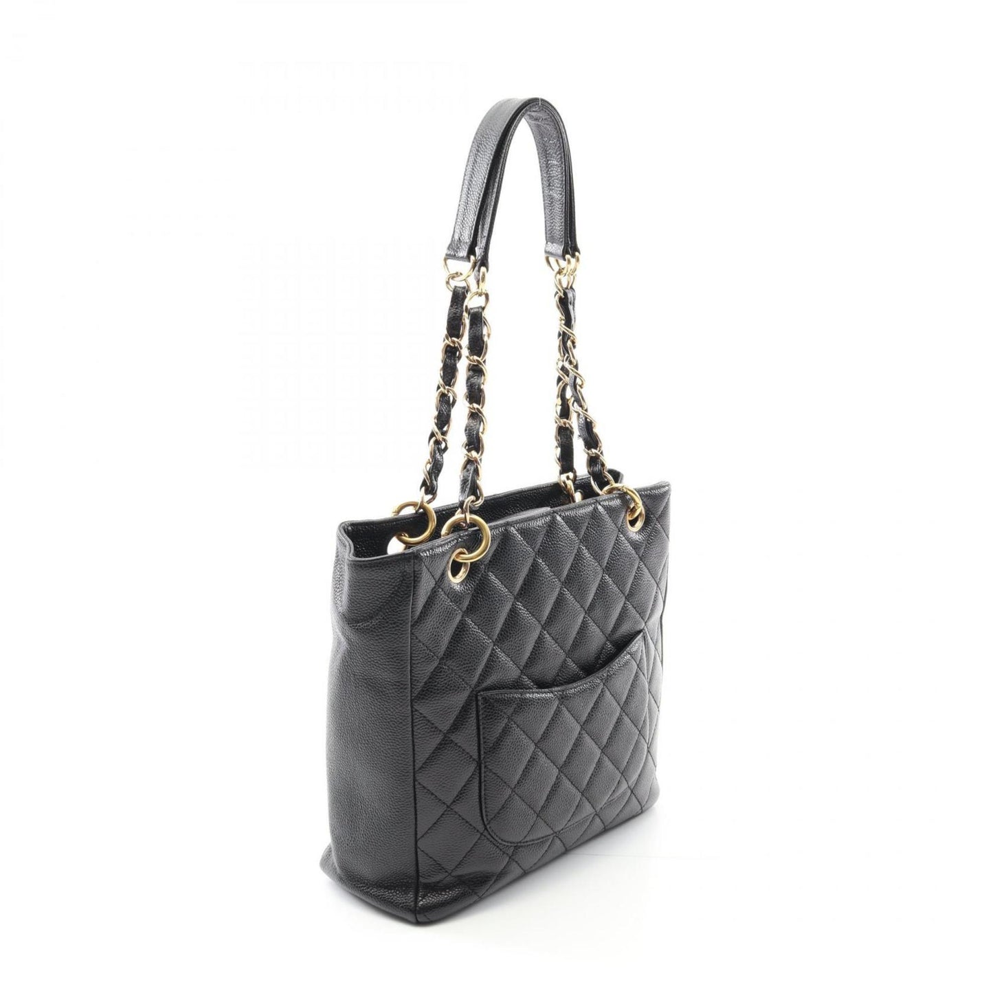 Chanel Black Grained Calfskin Tote Bag