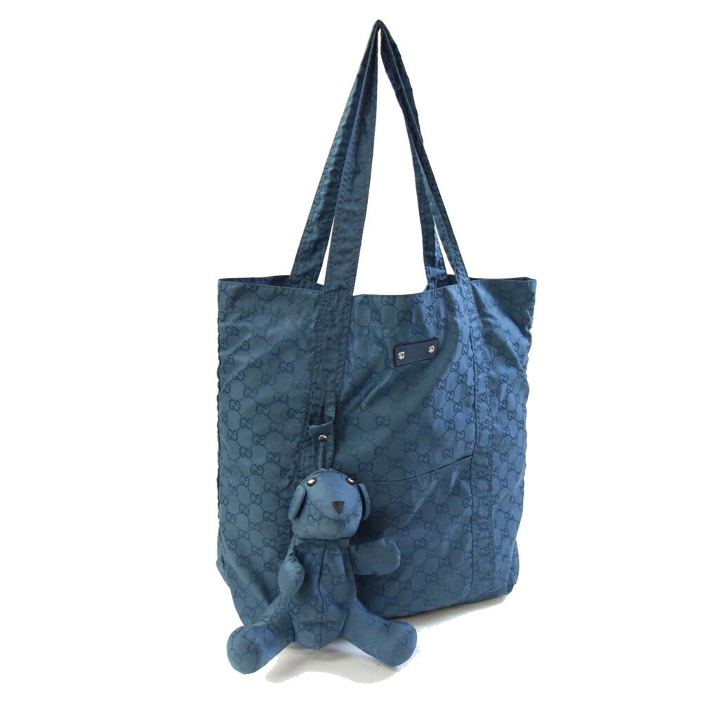 Gucci Navy Nylon Eco-Bag Tote Bag