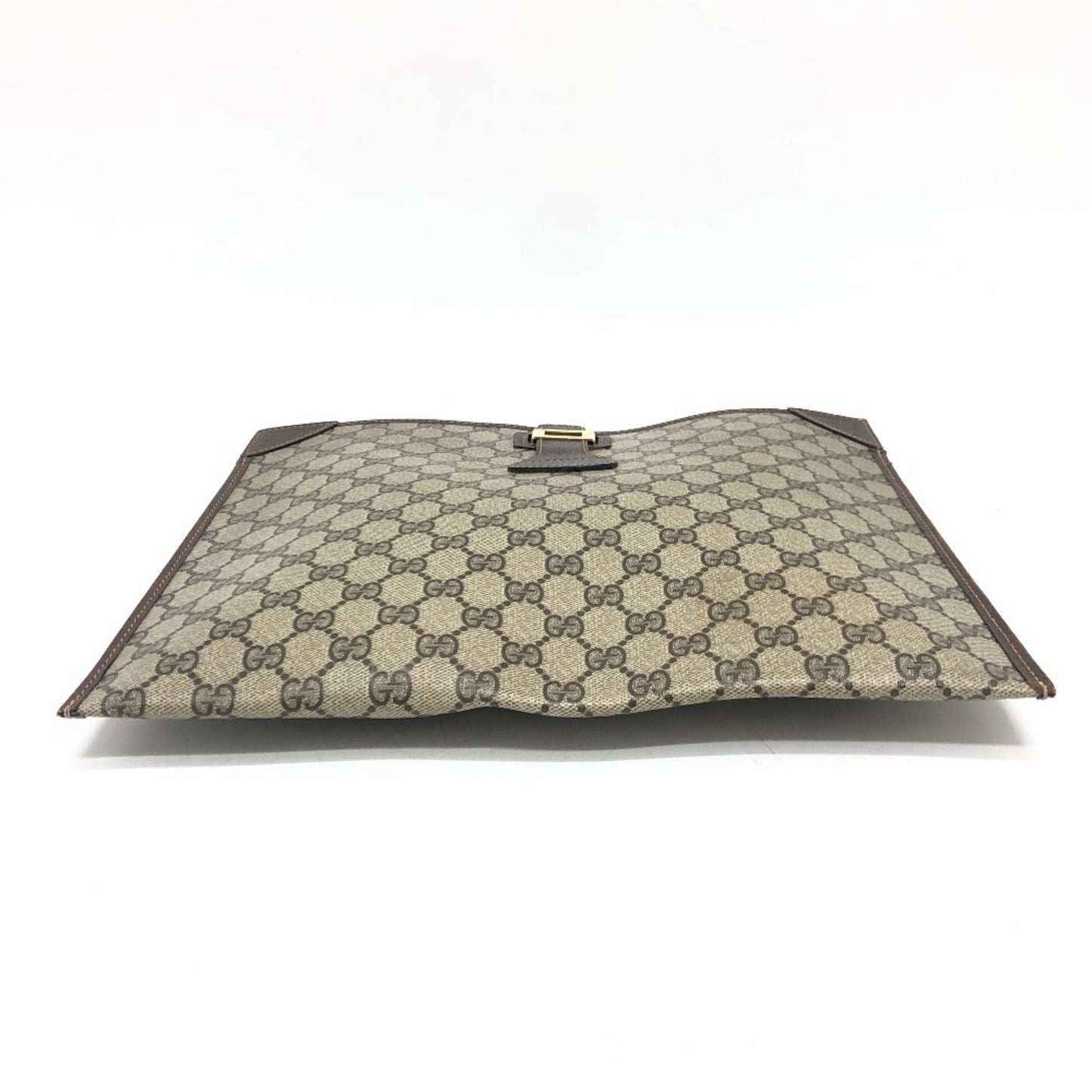 Gucci Brown Gg Supreme Clutch Bag