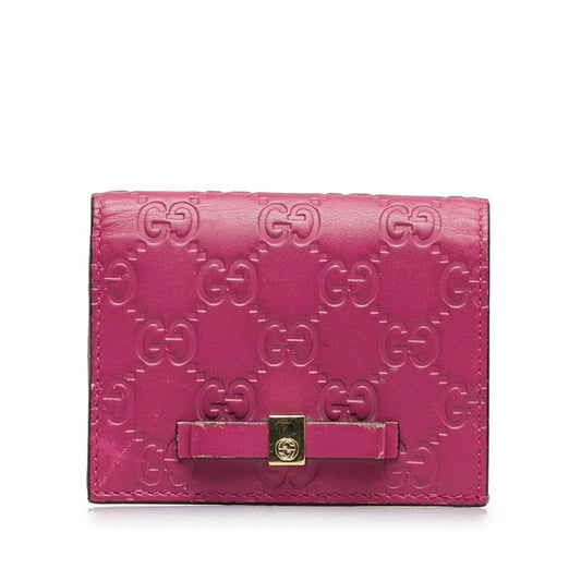 Gucci Pink Leather Wallet (Bi-Fold)