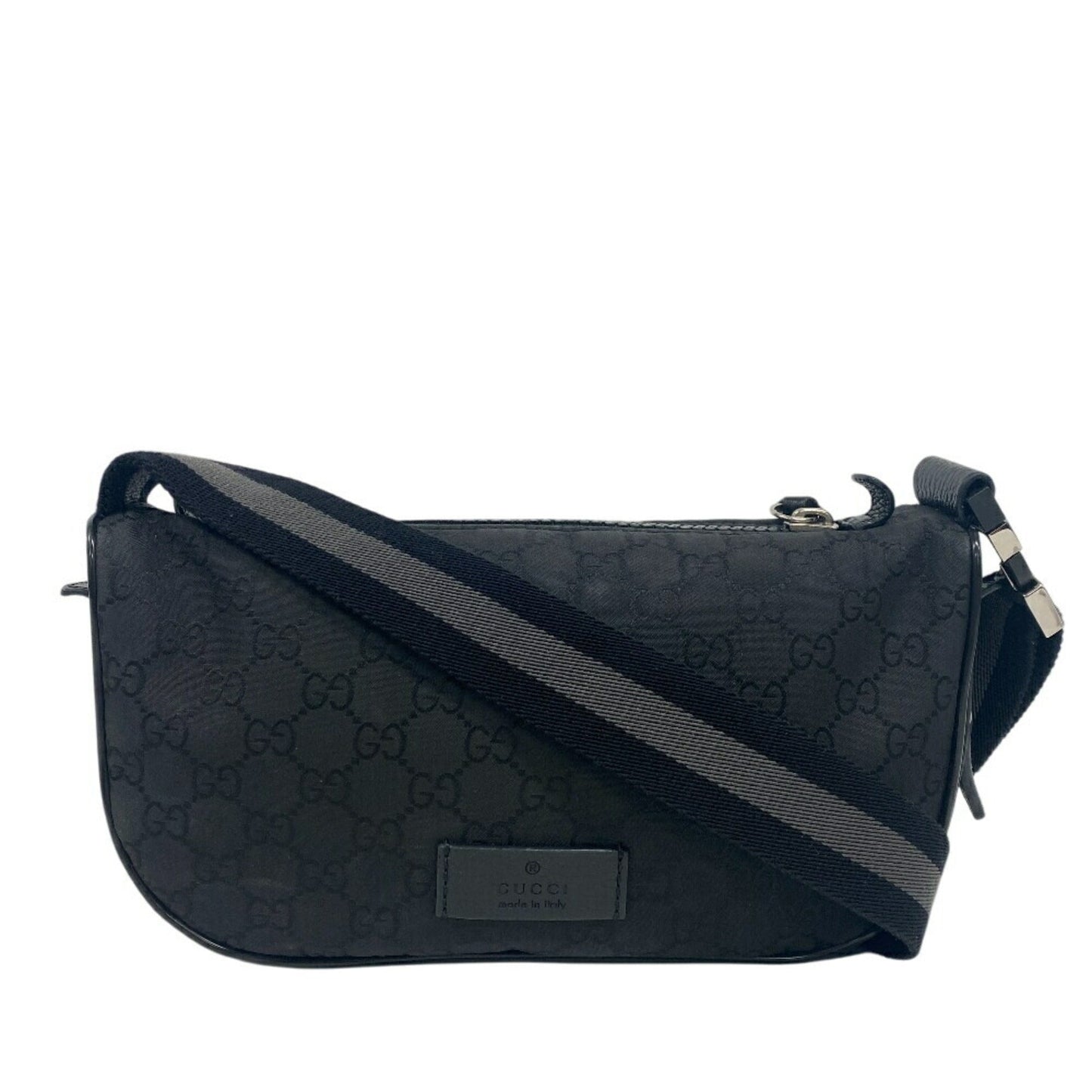 Gucci Black Nylon Leather Sling Bag