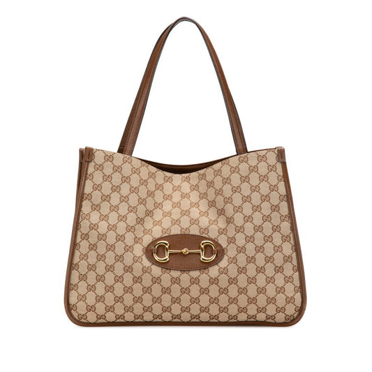 Gucci Gg Canvas Beige Brown Gg Canvas Tote Bag