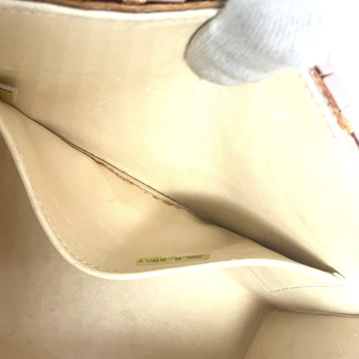 Chanel Pink White Leather Handbag Tote Bag