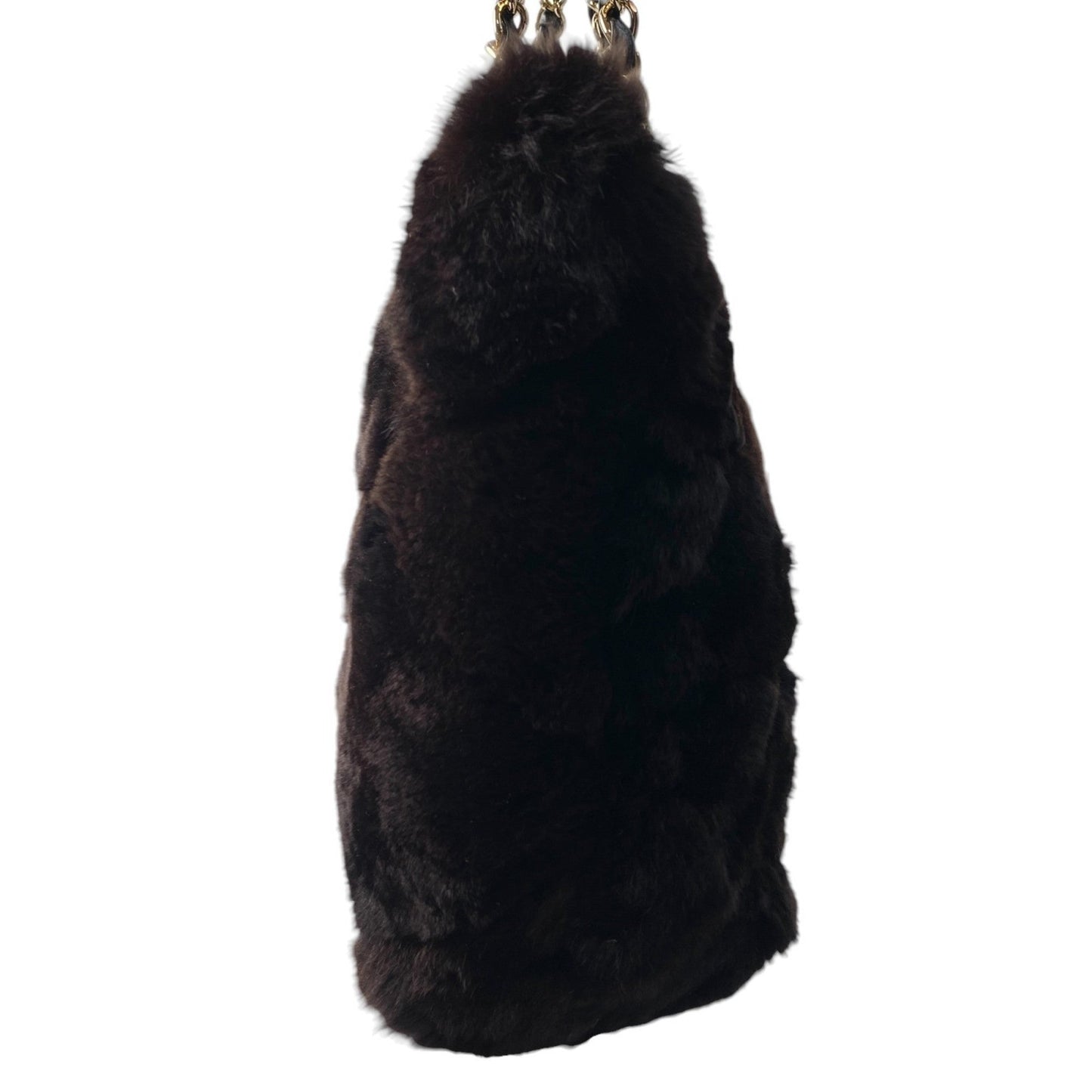 Chanel Black Gold Lapin Leather Tote Bag