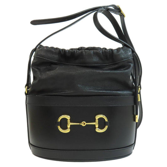 Gucci Horsebit Black Leather Shoulder Bag