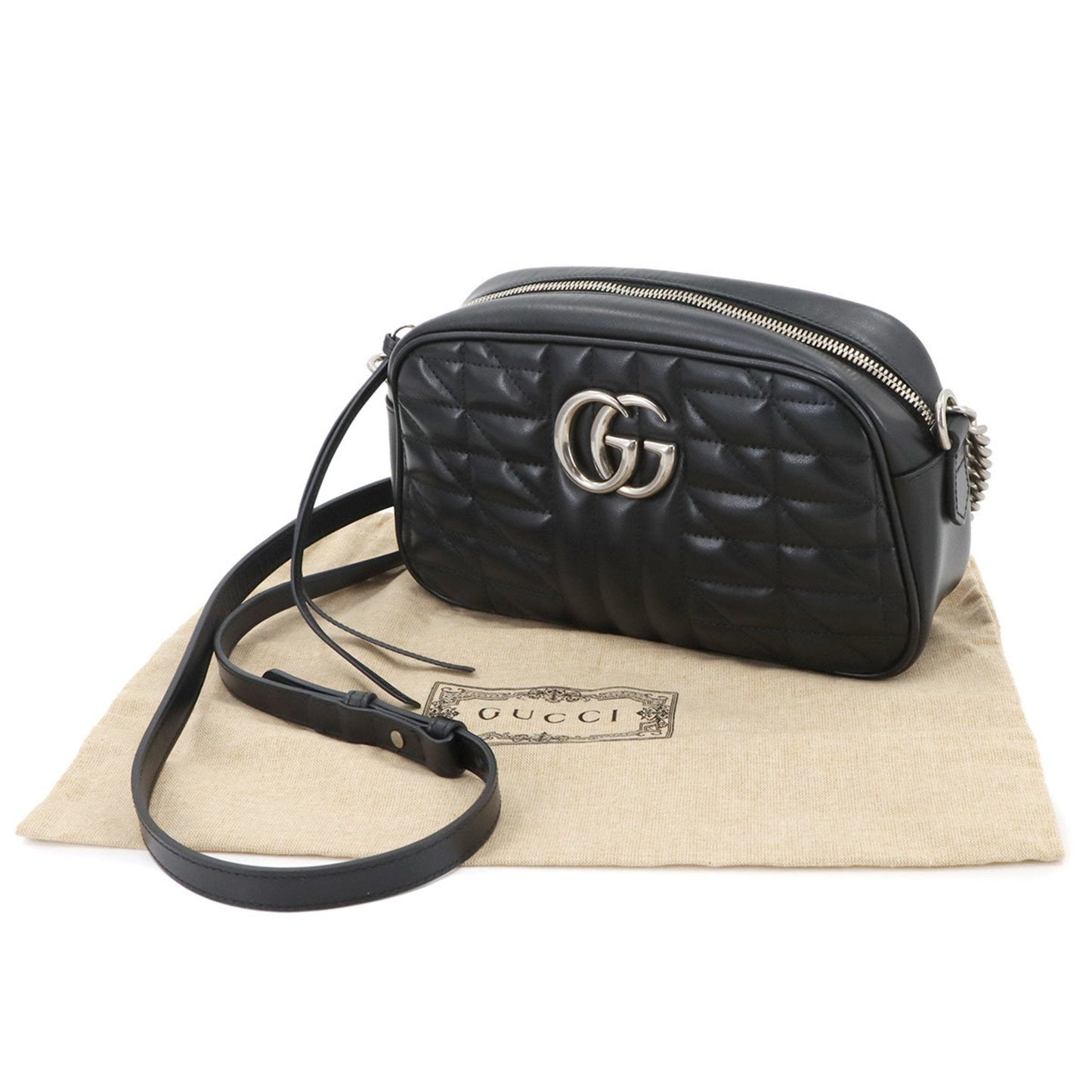 Gucci Black Leather Shoulder Bag