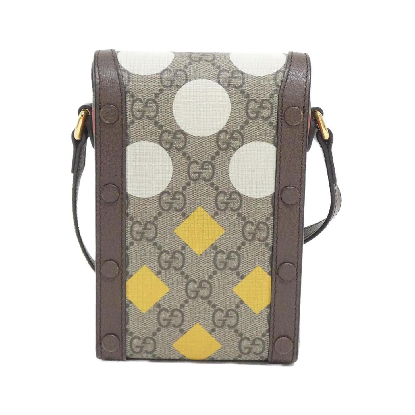 Gucci Beige Brown Multi-Color Gg Supreme Leather Handbag