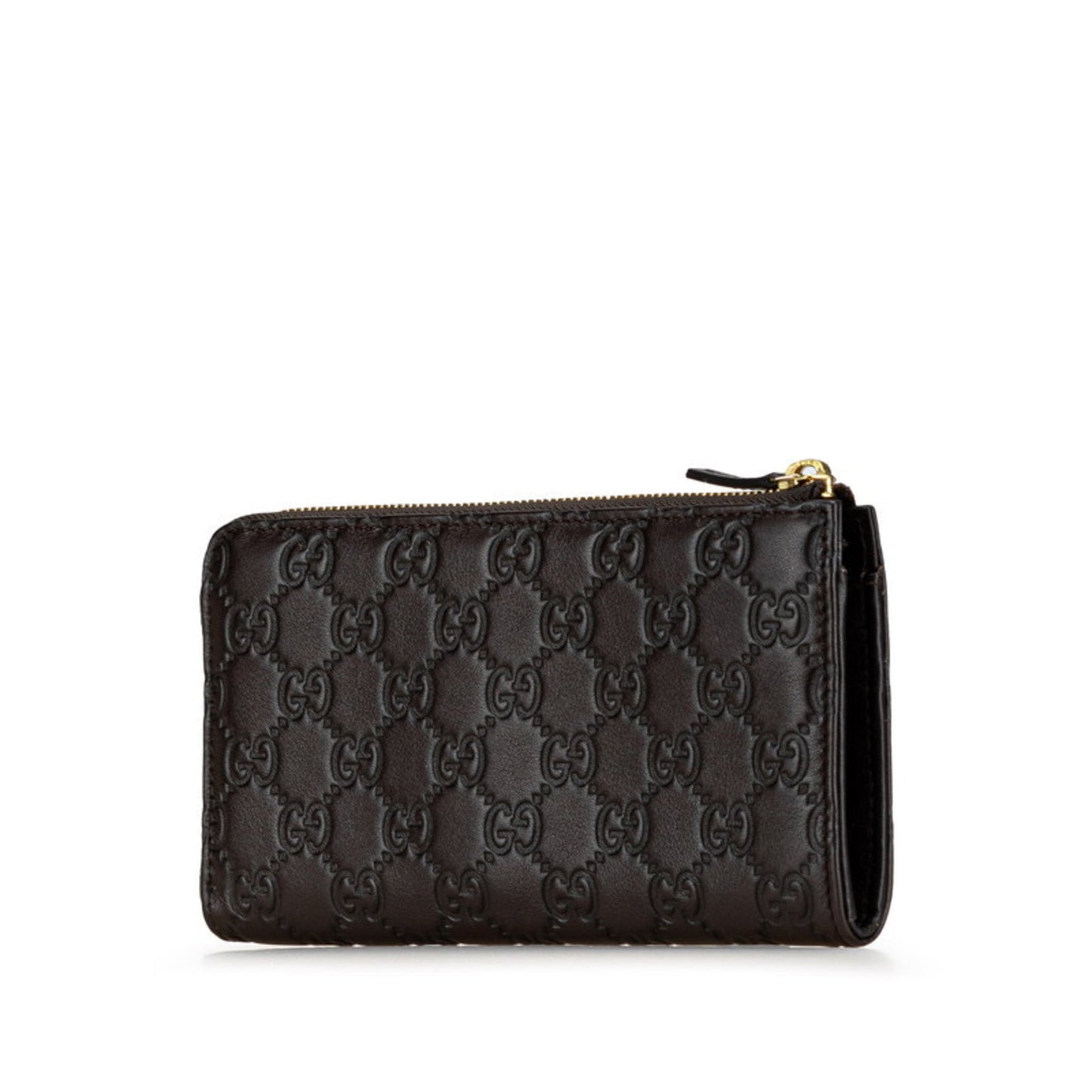 Gucci Brown Leather Long Wallet (Bi-Fold)