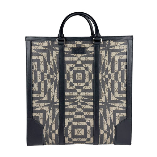 Gucci Beige Black Gg Supreme Canvas Handbag Shoulder Bag