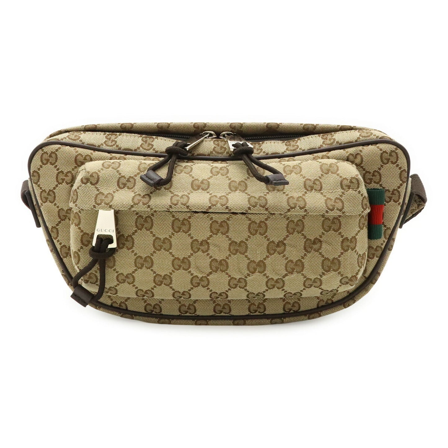 Gucci Beige Dark Brown Canvas Fanny Pack