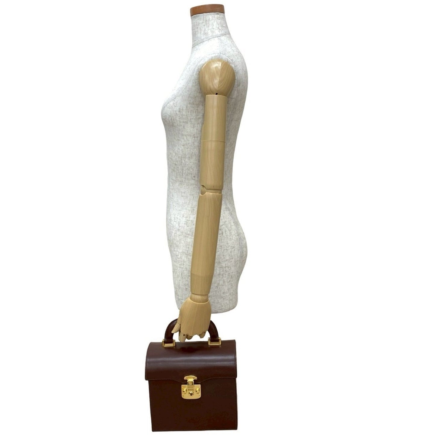 Gucci Brown Leather Handbag Vanity Bag