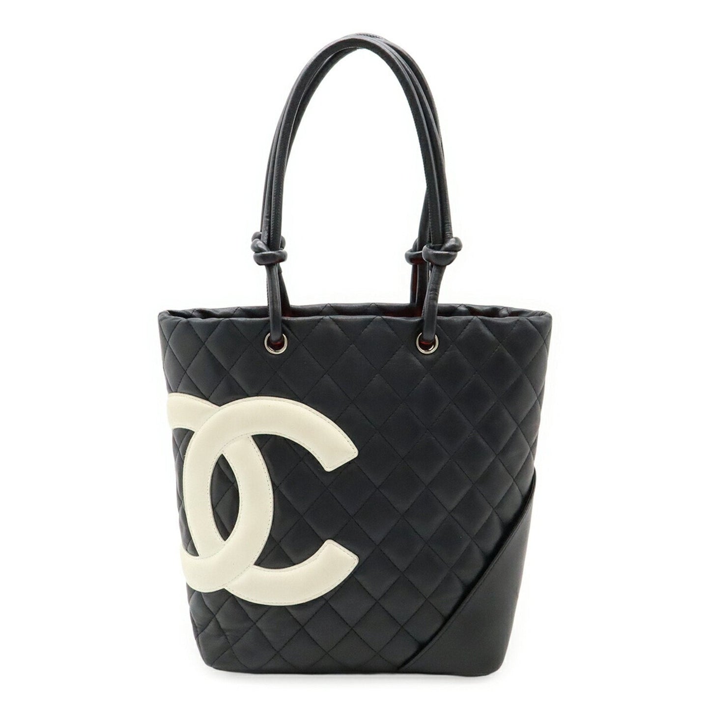Chanel Black White Cambon Ligne Shoulder Bag Tote Bag