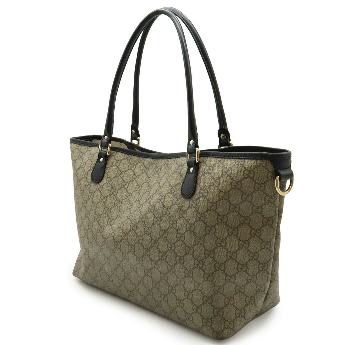 Gucci Beige Black Green Red Color White Pvc Leather Shoulder Bag Tote Bag