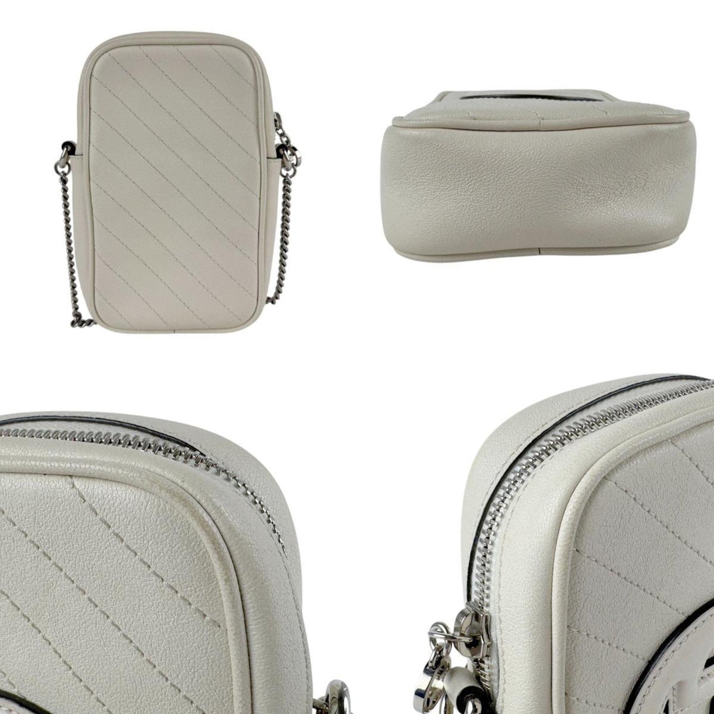 Gucci Ivory Leather Shoulder Bag
