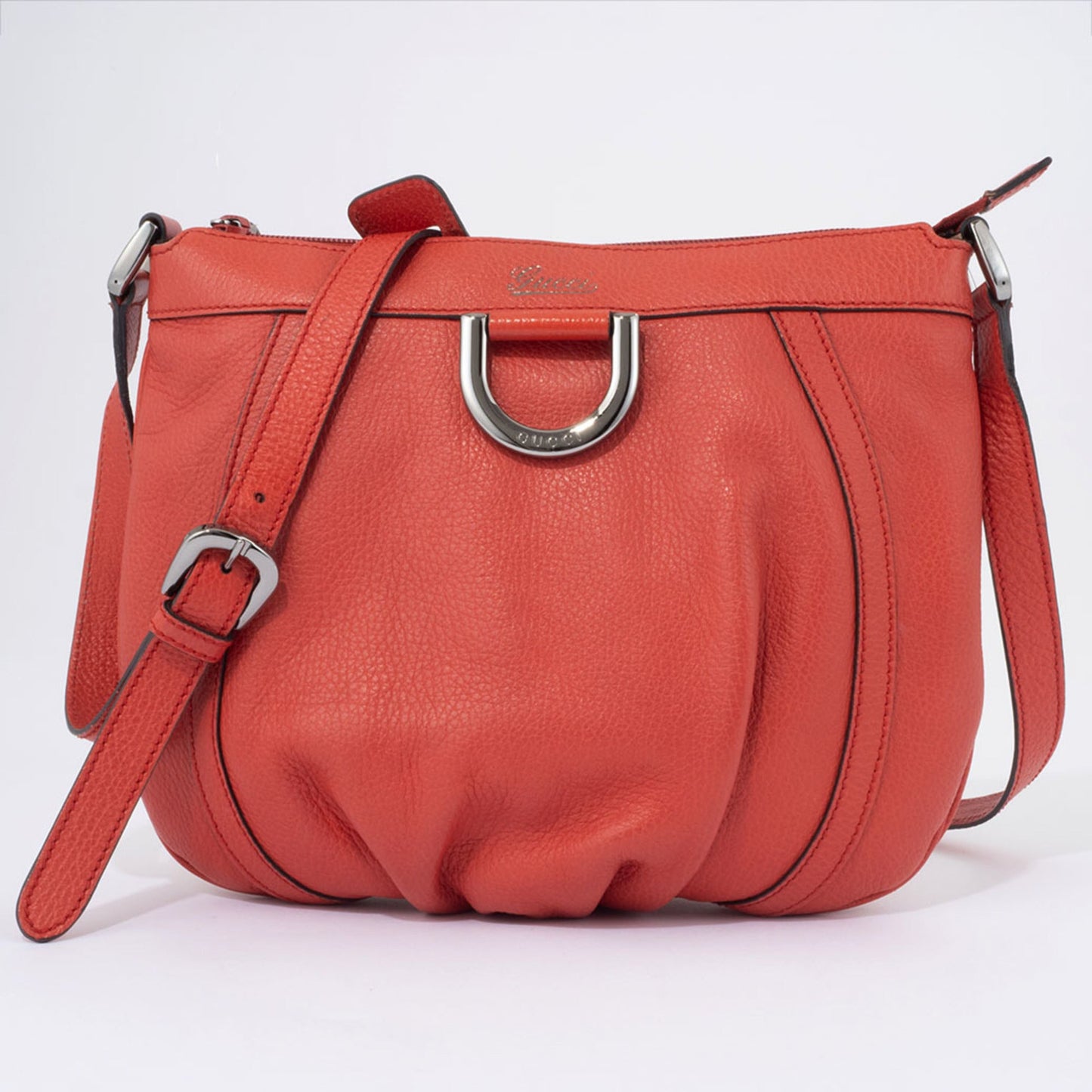 Gucci Abbey Red Color Leather Shoulder Bag