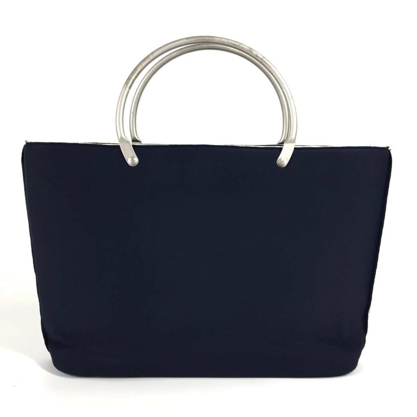 Chanel Navy Polyamide Handbag Tote Bag