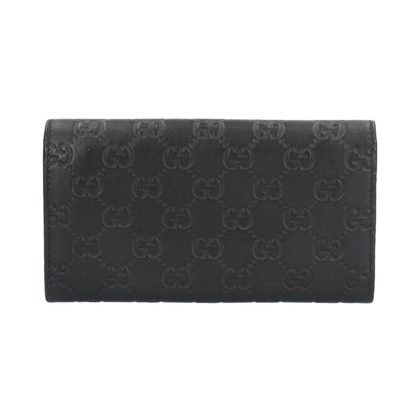 Gucci Black Leather Long Wallet (Bi-Fold)