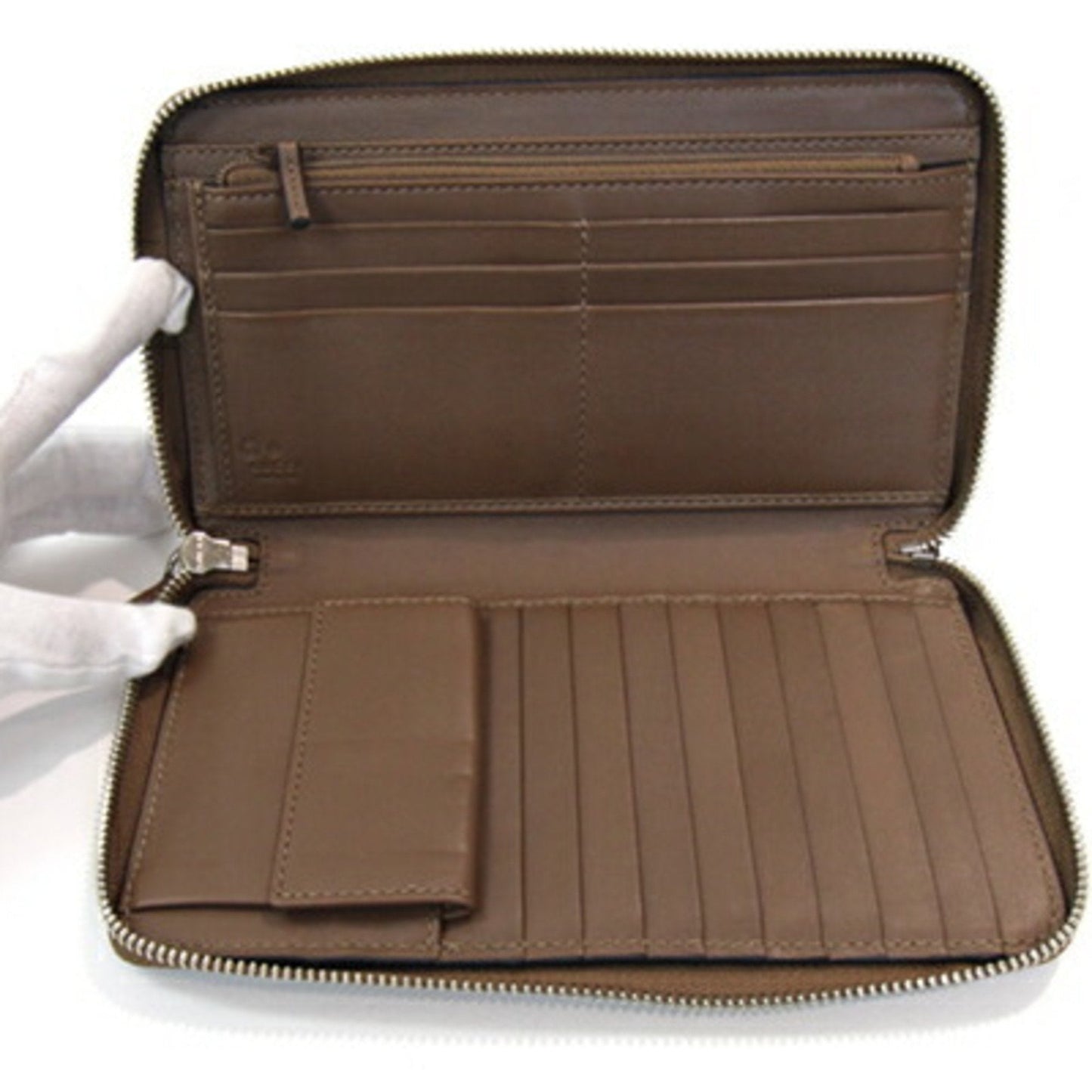 Gucci Brown Leather Long Wallet (Bi-Fold)