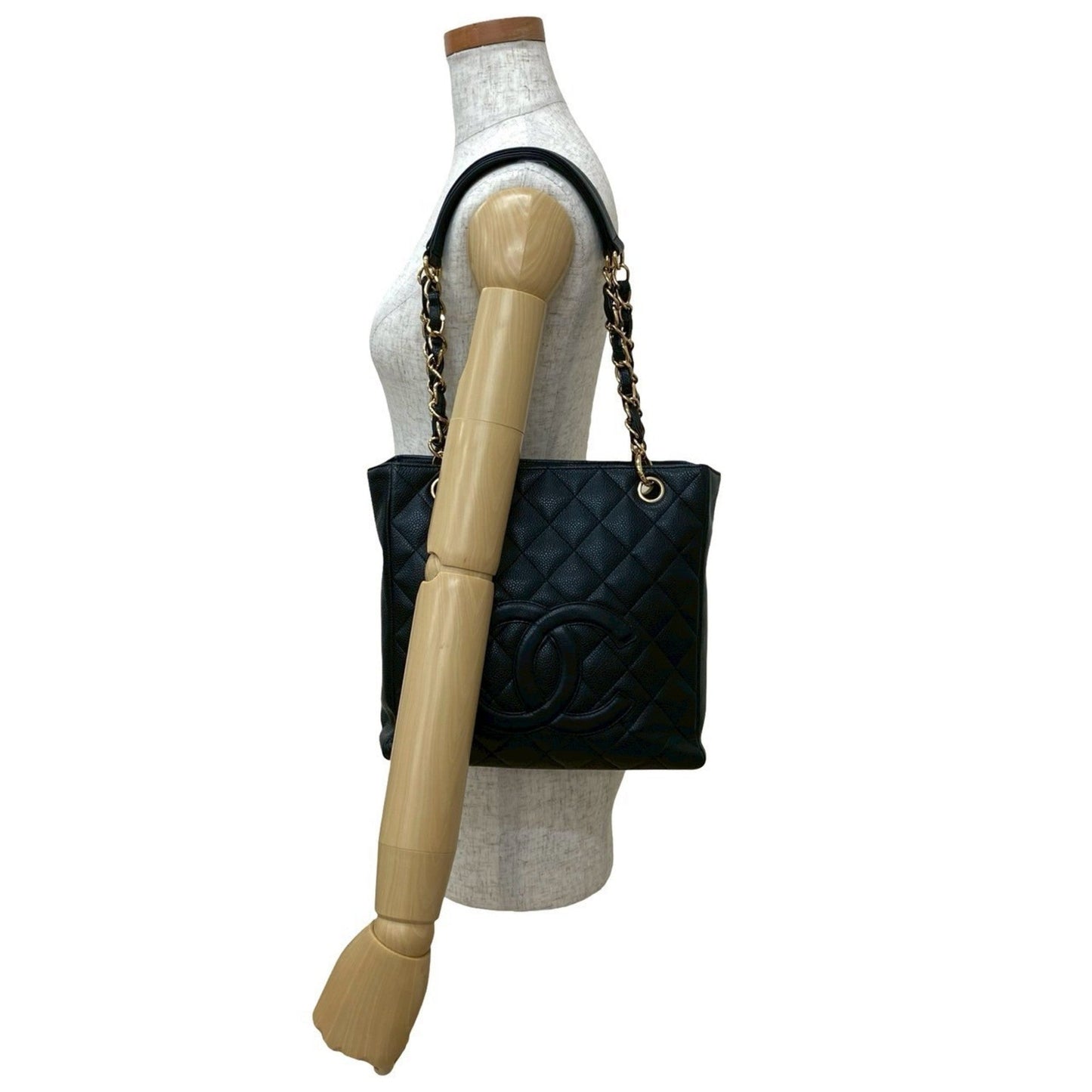 Chanel Black Grained Calfskin Tote Bag