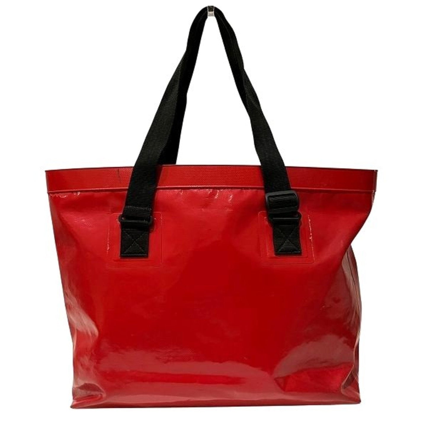 Chanel Red Color Vinyl Tote Bag