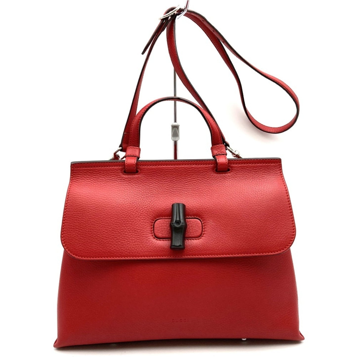 Gucci Red Color Leather Handbag Shoulder Bag