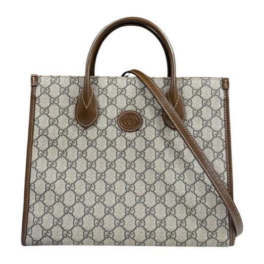 Gucci Beige Brown Gg Supreme Shoulder Bag