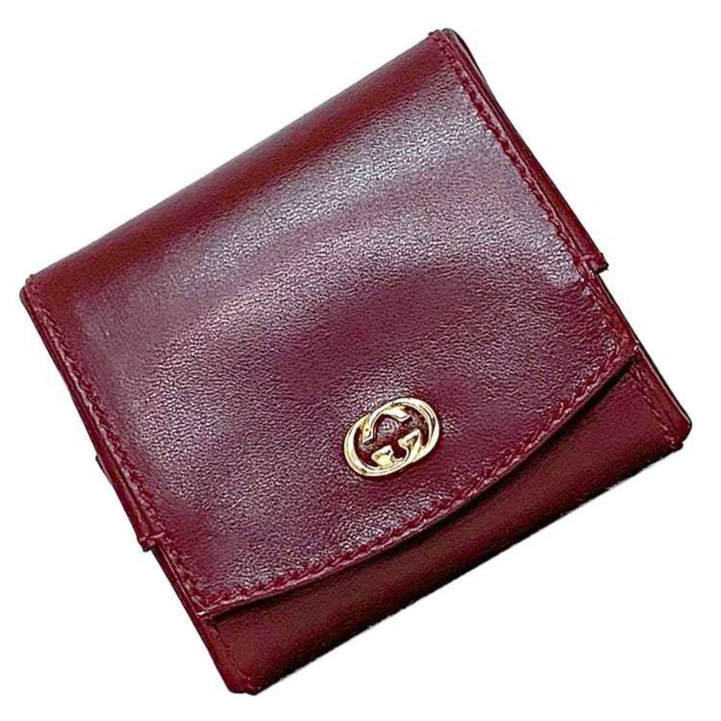 Gucci Bordeaux Leather Coin Purse/Coin Case