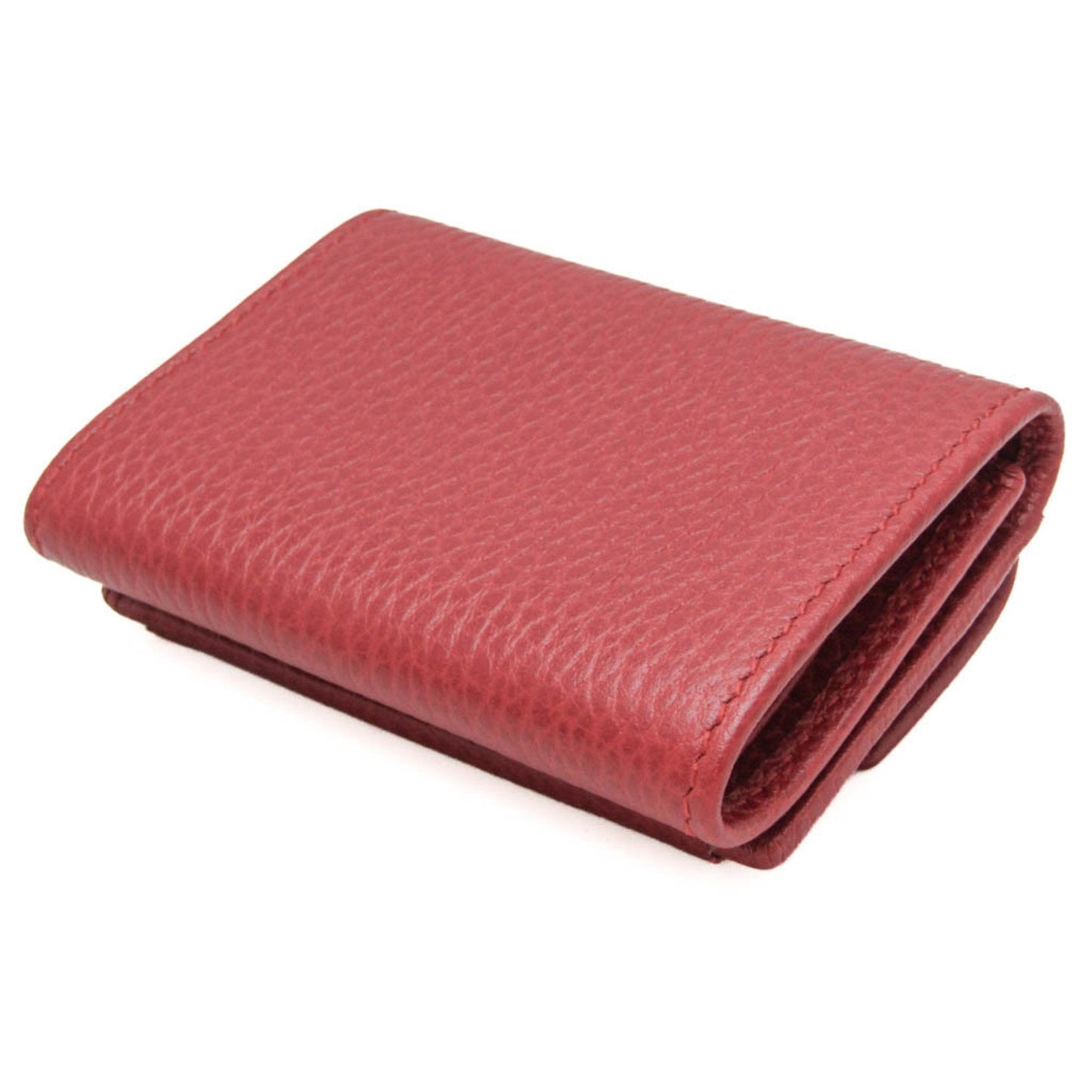 Gucci Red Color Leather Wallet (Tri-Fold)