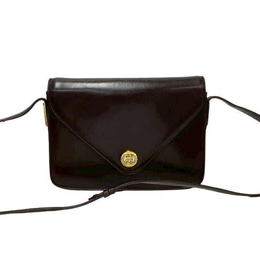 Gucci Brown Leather Handbag Shoulder Bag