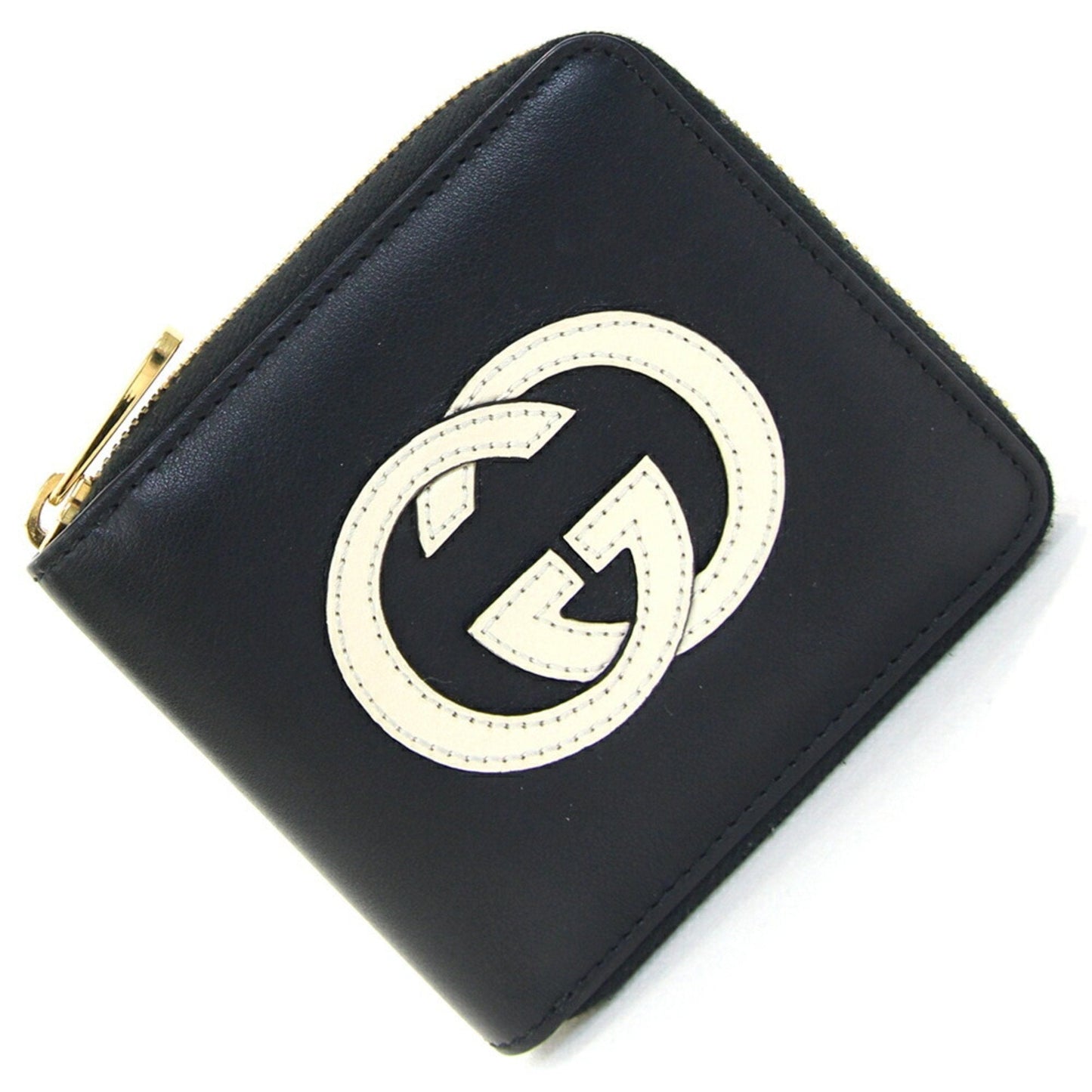 Gucci Black Ivory Leather Wallet (Bi-Fold)