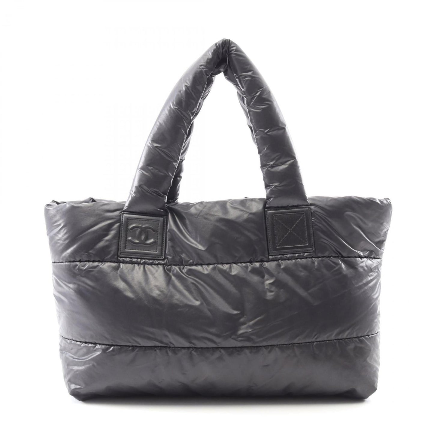 Chanel Black Nylon Leather Tote Bag