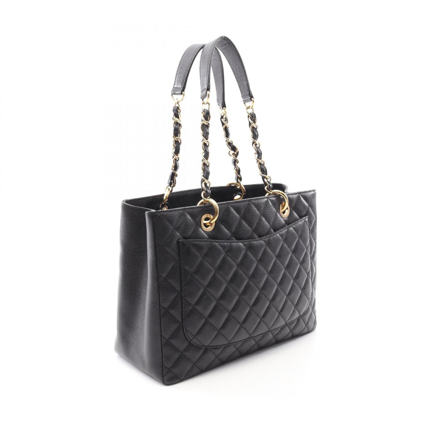 Chanel Black Grained Calfskin Tote Bag