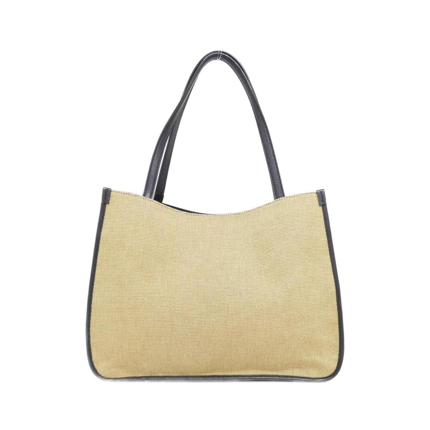 Gucci Beige Navy Canvas Leather Handbag