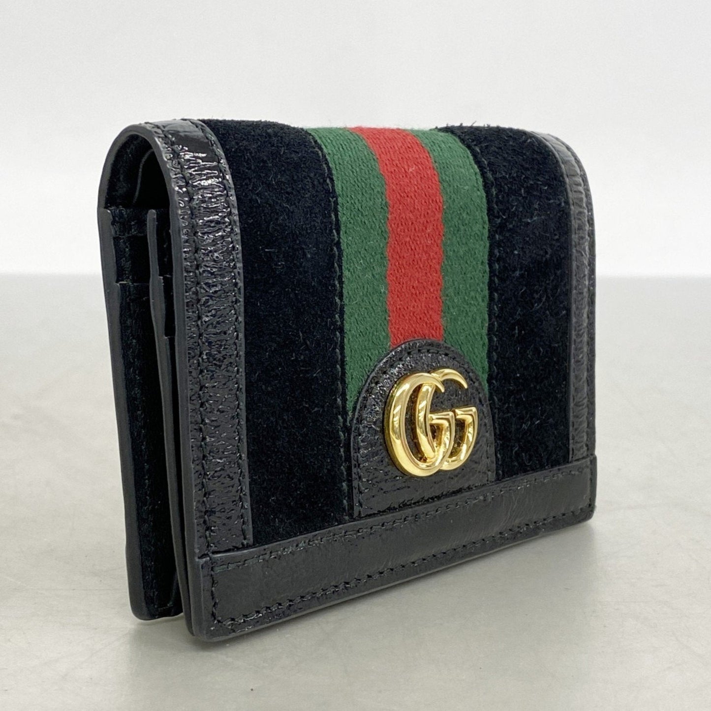 Gucci Black Suede Leather Wallet (Bi-Fold)