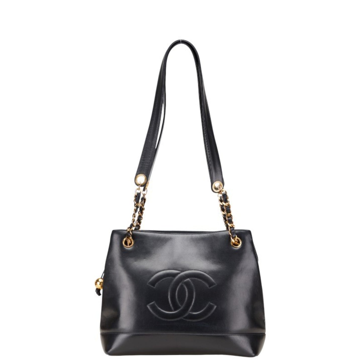 Chanel Black Leather Tote Bag