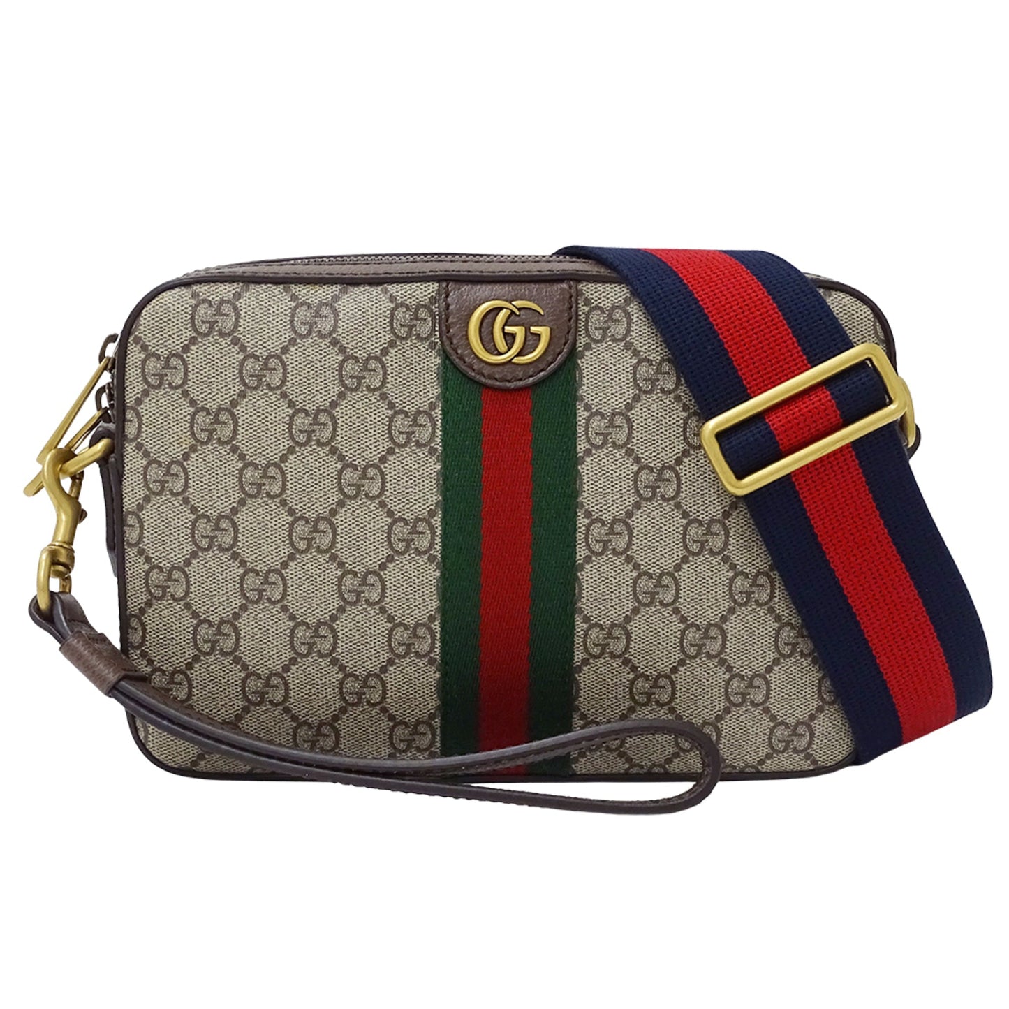 Gucci Beige Brown Gg Supreme Canvas Clutch Bag Shoulder Bag