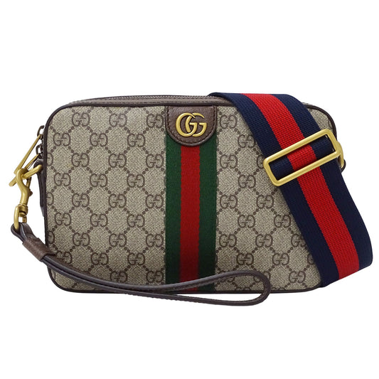 Gucci Beige Brown Gg Supreme Canvas Clutch Bag Shoulder Bag