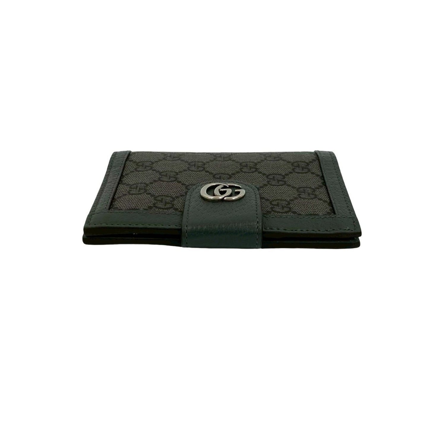 Gucci Black Gray Leather Pvc Wallet (Bi-Fold)