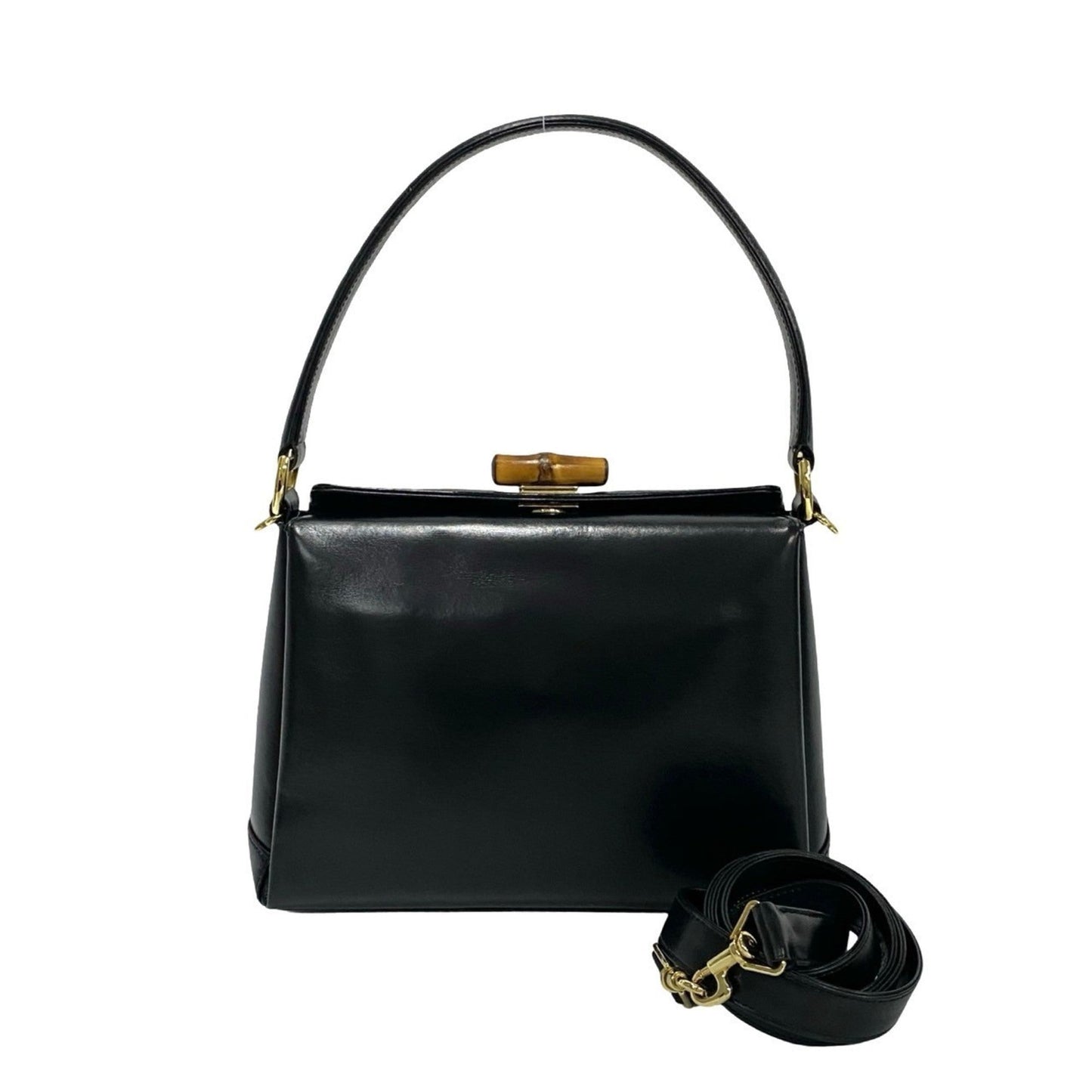Gucci Black Leather Handbag Shoulder Bag