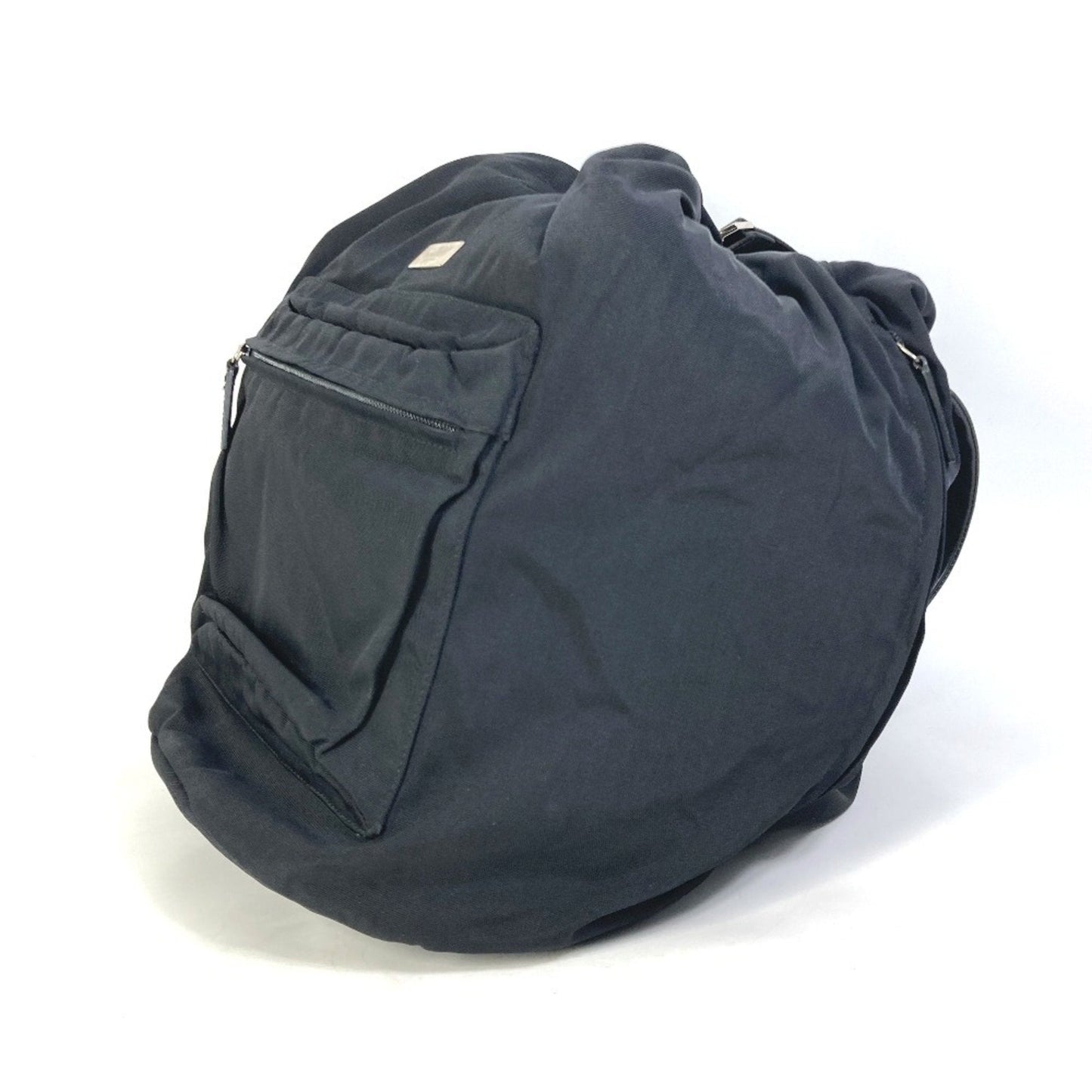 Gucci Black Nylon Leather Backpack