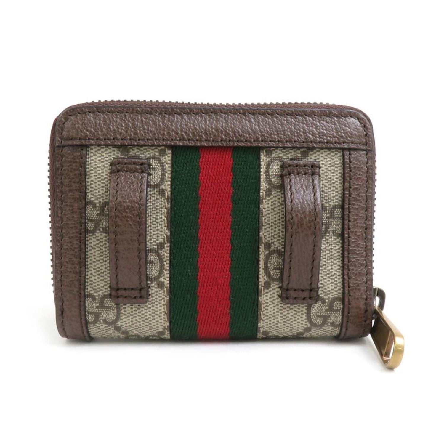 Gucci Brown Gold Gg Supreme Metal Coin Purse/Coin Case