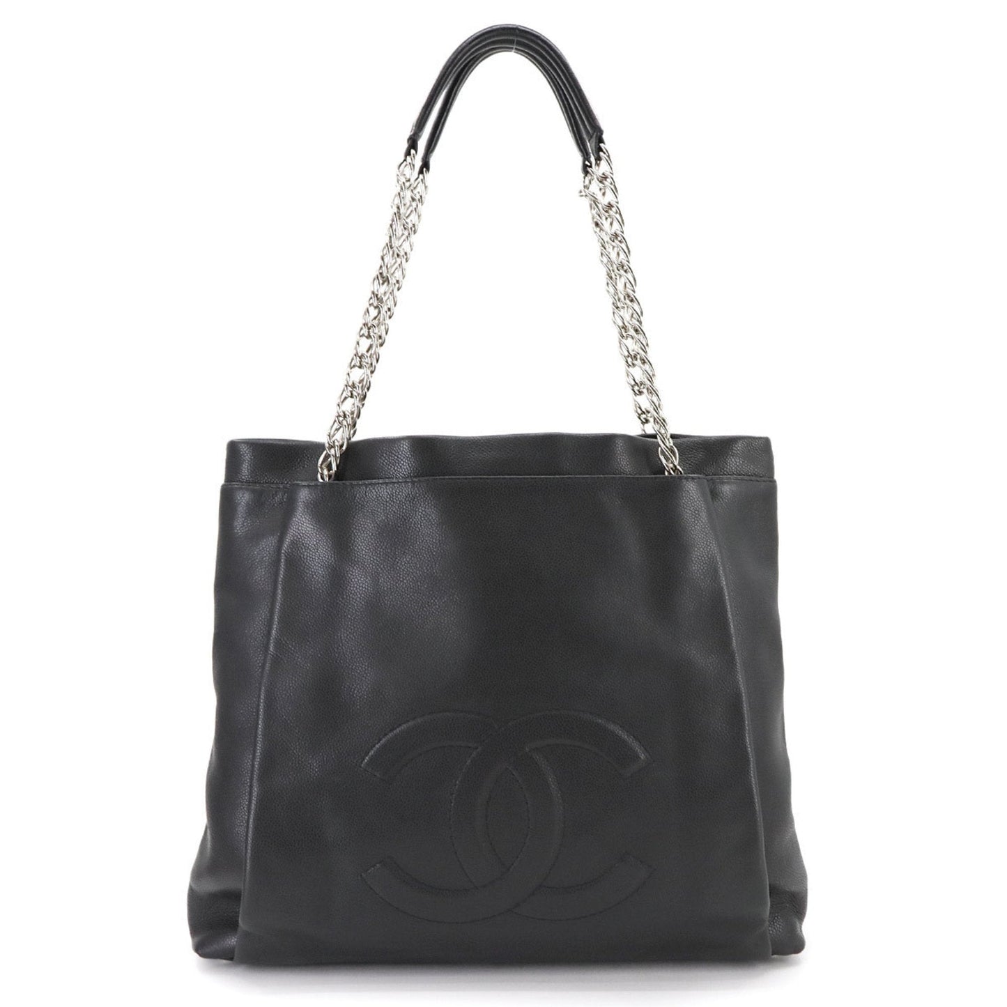 Chanel Black Grained Calfskin Tote Bag