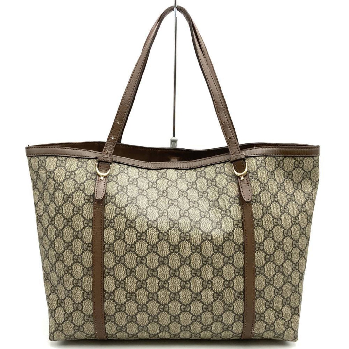 Gucci Brown Gg Supreme Leather Tote Bag