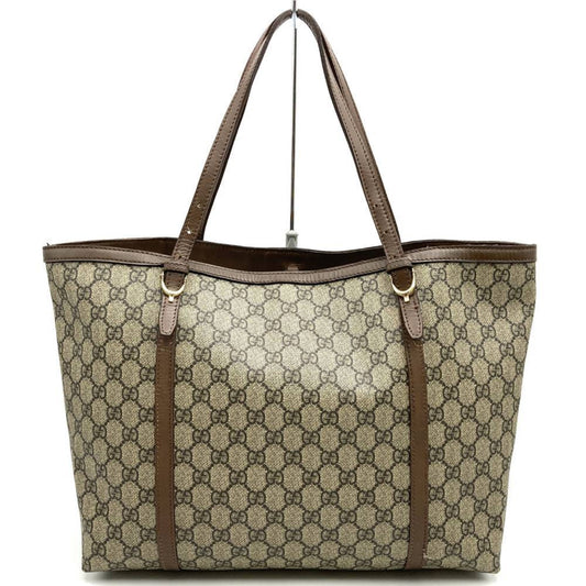 Gucci Brown Gg Supreme Leather Tote Bag