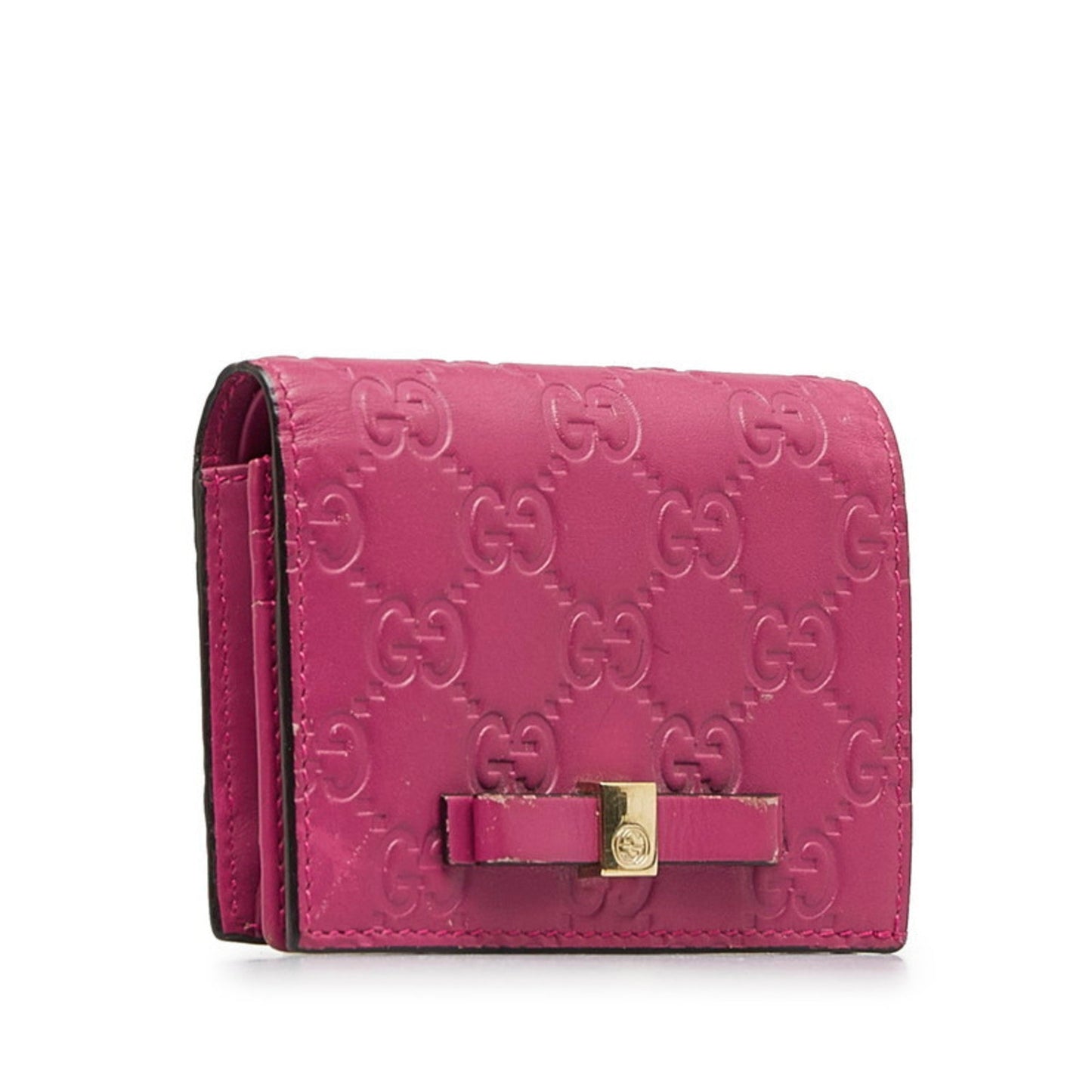 Gucci Pink Leather Wallet (Bi-Fold)