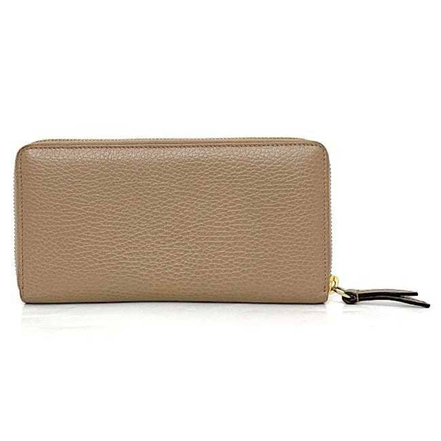 Gucci Pink Beige Leather Long Wallet (Bi-Fold)